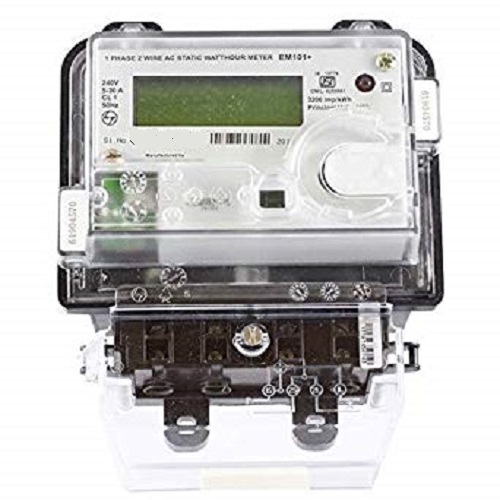 L&T 1P LCD Metering Device 5-30 A with Optical Port And Box, WM101BC5DDHBOX